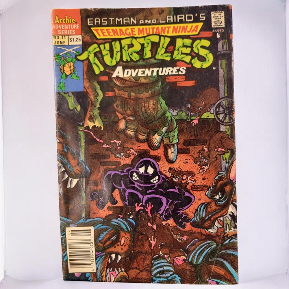Vintage TMNT Adventures #11 – Archie Series – 1990s – Reader Copy 🐢